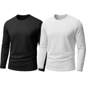 Pack of 2 Men’s Full Sleeve T-Shirts for Everyday Wear
