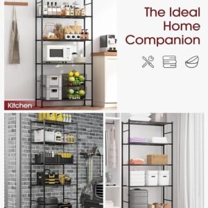5 Tier Heavy Duty Metal Storage Shelving for Garage Pantry Kitchen Closet Home Organization
