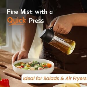 16oz Glass Olive Oil Sprayer and Dispenser for Air Fryer and Salad Prep