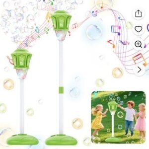 LED Bubble Machine for Kids with Automatic Light-Up Bubble Maker for Parties and Outdoor Fun