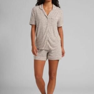 Soft Short Sleeve Lounge Pajama Set with Shorts