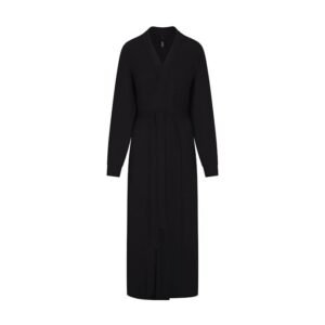 Ultra-Soft Full-Length Lounge Robe in Onyx