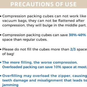 Compression Packing Cubes Set for Efficient Travel Organization