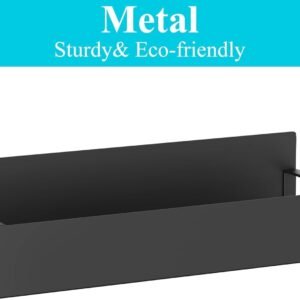 Magnetic Spice Storage Rack Organizer for Fridge and Oven | Metal Kitchen Shelf - Black
