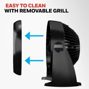 Compact Turbo Air Circulator Fan with Pivoting Head and Three Speeds