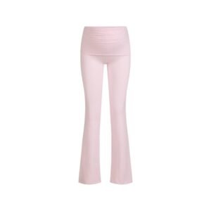 Soft Stretch Foldover Waist Pants for Everyday Comfort
