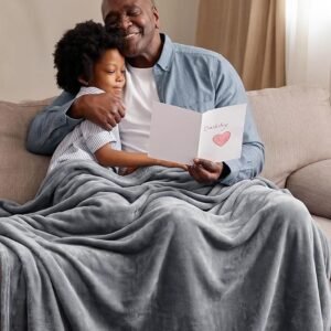 Queen Size Fleece Blanket for Bed, Camping and Travel