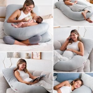 U-Shaped Cooling Cover Full Body Pillow for Side Sleepers