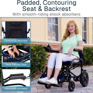 Lightweight Foldable Electric Wheelchair with Carbon Fiber Frame