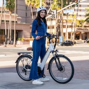 City Commuter Electric Bicycle with High-Power Motor and Removable Battery