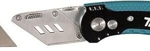 Quick Change Folding Utility Knife with 10 Blades