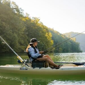 Stable 11.5-Foot Sit-On-Top Fishing Kayak with Elevated Lawn Chair Seat