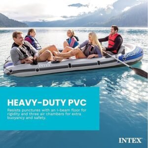 5-Person Inflatable Boat for Fishing and Recreation with Oars