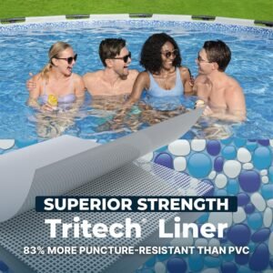 Steel Frame Round Above Ground Pool 15 ft x 48 in with Pump, Ladder and Cover