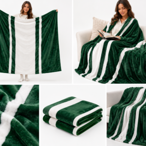 Ultra Soft Collegiate Team Plush Throw Blanket